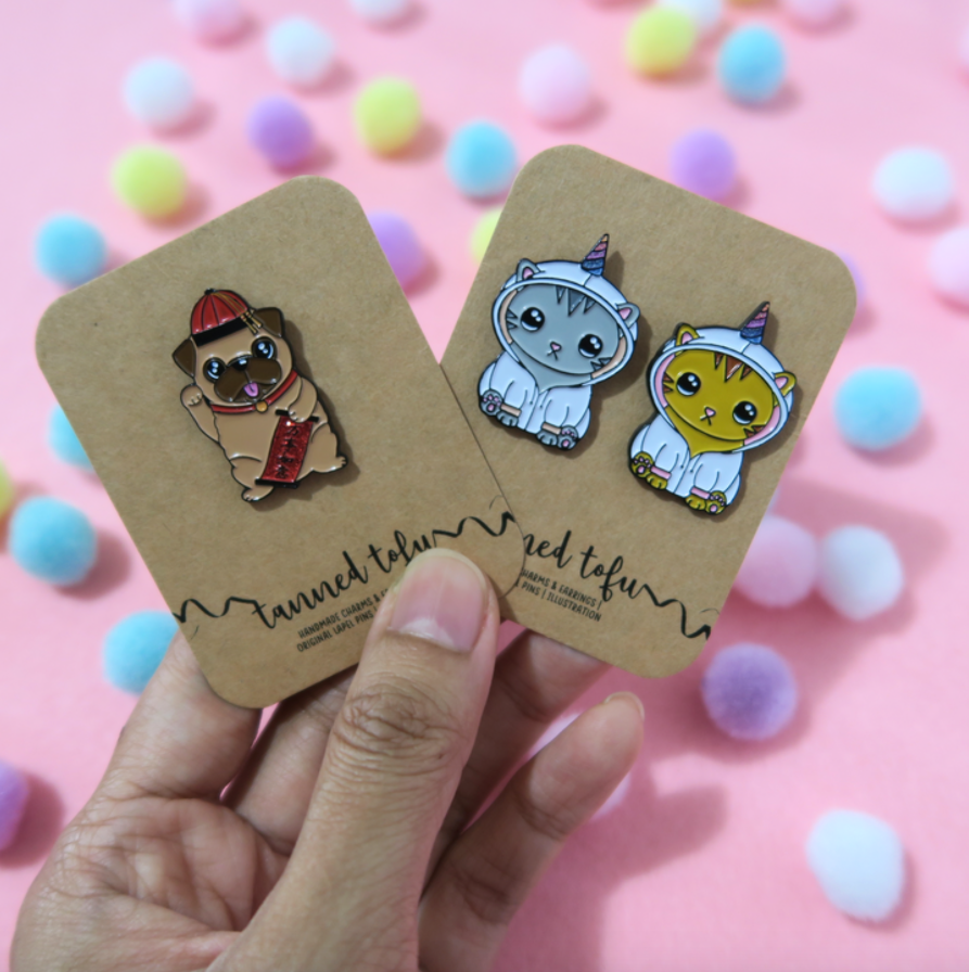 Enamel Pins (Original Tanned Tofu Designs)